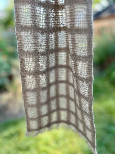 Windowpane Woven Scarf Kit in Cashmere Yarn