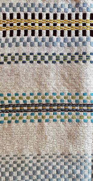 Color-block Woven Pillow Covers in June Cashmere yarn