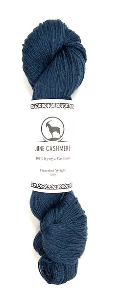 Marine Fingering Weight Cashmere Yarn
