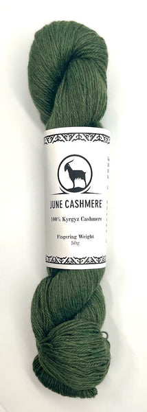 Pine Fingering Weight Cashmere Yarn