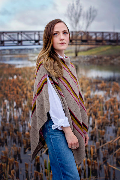 Brookside, a poncho designed by Tayler Harris -- kit
