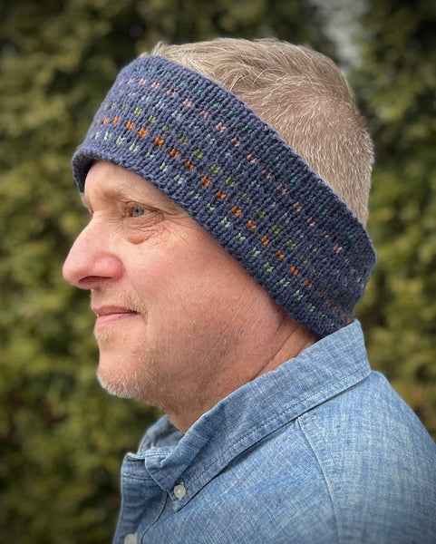 Dapple - A reversible headband to knit in cashmere yarn - pattern