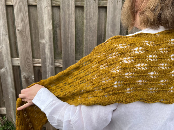 Marigold - A Lacy Cashmere Stole Knitting Kit