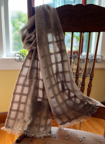 Windowpane Woven Scarf Kit in Cashmere Yarn