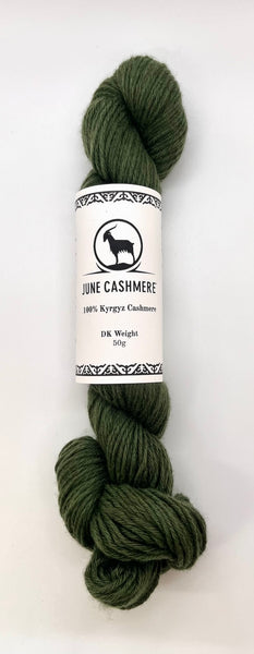 Cashmere Yarn - DK weight in pine color