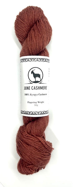 Terracotta Fingering Weight Cashmere Yarn