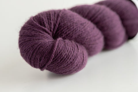 Plum Fingering Weight Cashmere Yarn