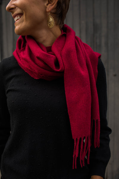 EU WS Woven Scarf - Scarlet