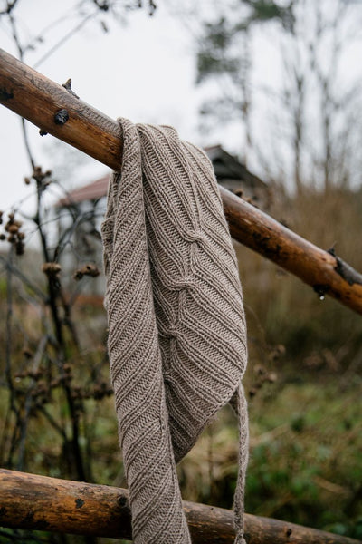Wave and Flow Shawl in June Cashmere DK yarn