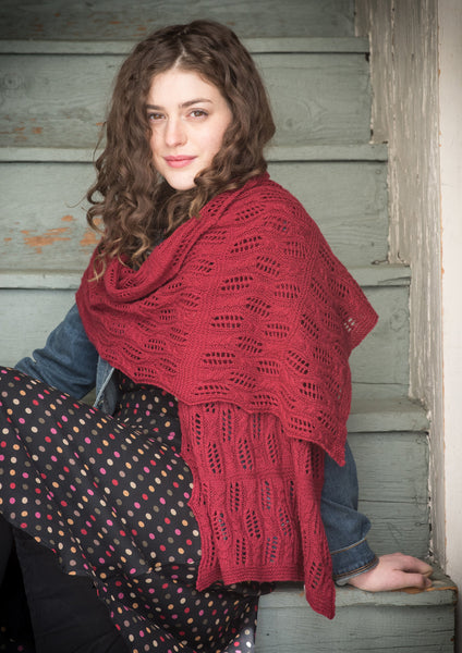 June Cashmere, shawl pattern, 100% cashmere, spring wear cashmere, Lace weight yarn, Gale Zucker